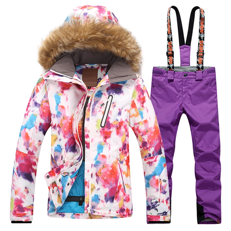 2018 womens ski suits лыжный комбинезон женский горнолыжный костюм Горнолыжный зимние
