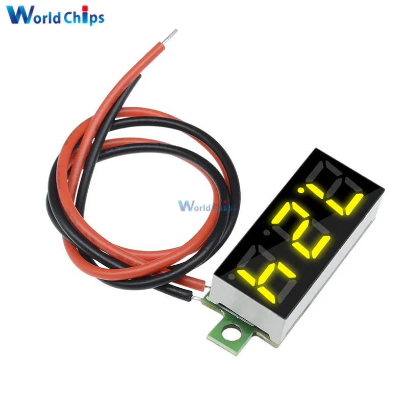 0.28 Inch 2.5V-30V Mini Digital Voltmeter Voltage Tester Meter LED Screen Yellow Display 2 Wires Hot Sale | Электронные