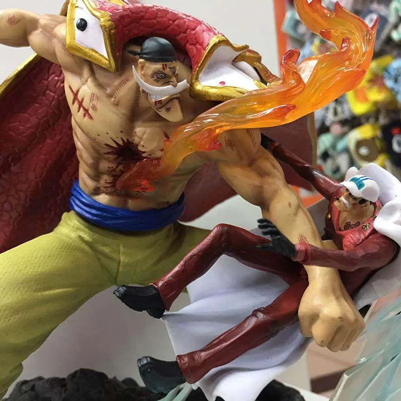 Аниме " one piece GK Эдвард Ньюгейт против Сакадзуки статуи в коробке 22 см ПВХ фигурка Битва за Купол Модель игрушки подарки