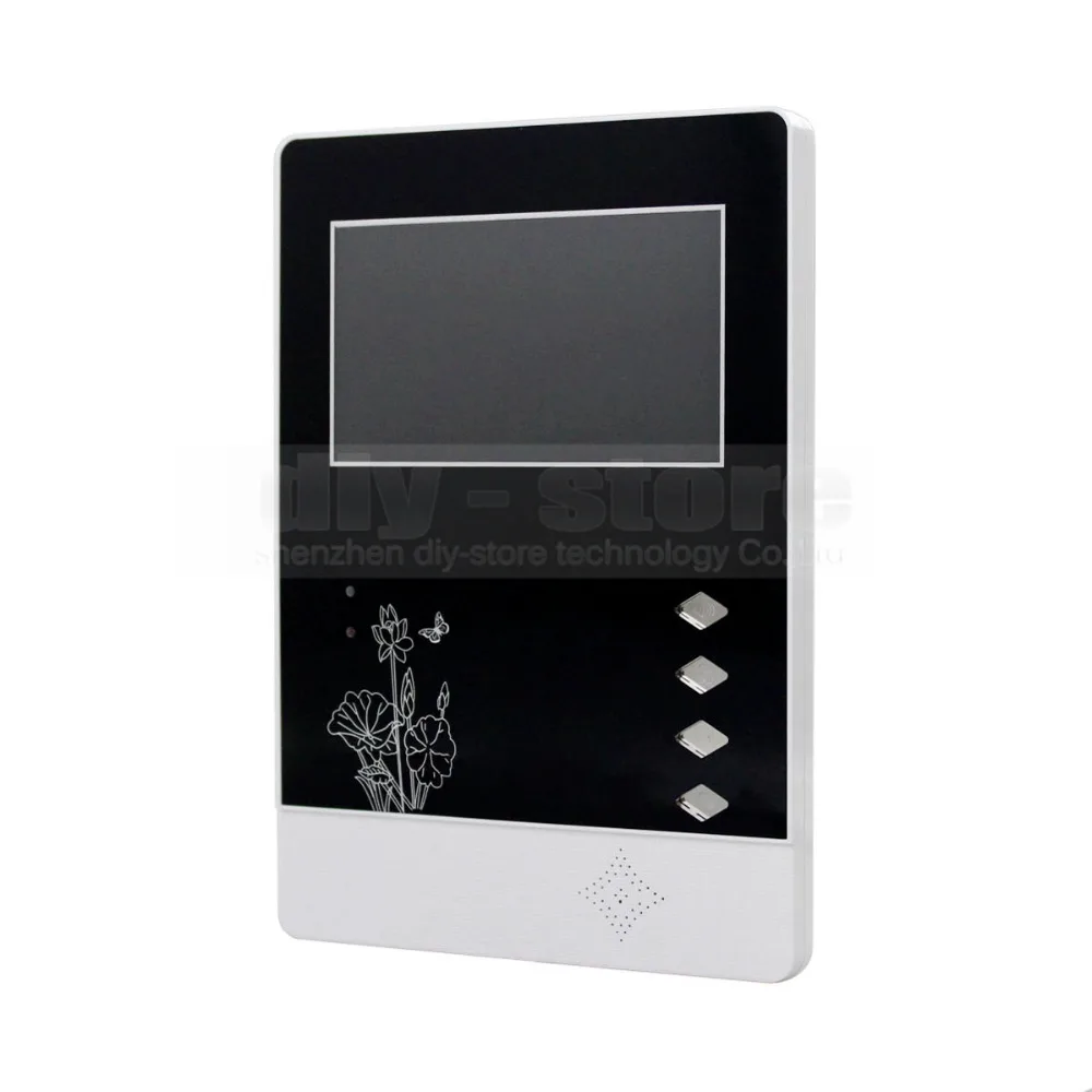 DIYSECUR DIY 4.3" 4-Wired Apartment Video Door Phone Audio Visual Intercom Entry System IR Camera for 8 Families | Безопасность и