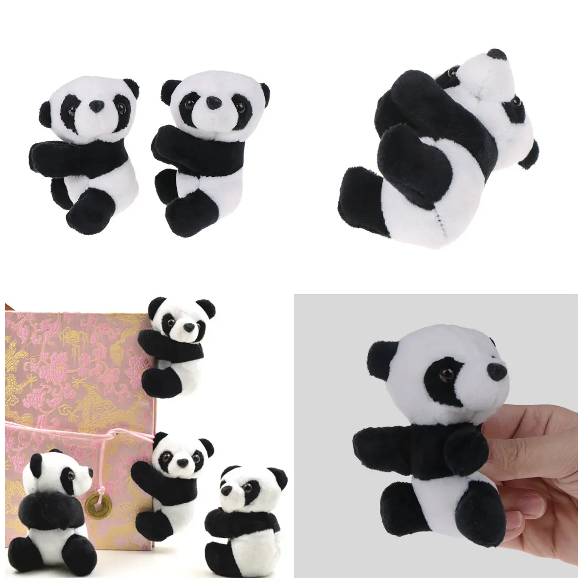 Маленький плюшевый животный панда игрушка занавес зажим креативный Детский с