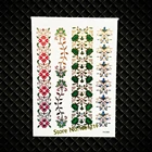 Новый большой боди арт рукав хна временные татуировки наклейки GYH088 Flash металлик поддельные татуировки паста бумажный цветок Роза браслет