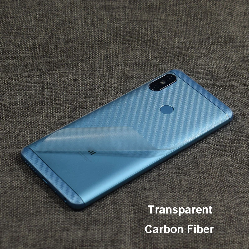 Clear Carbon 3D углеродное волокно/кожа/3D Камуфляж/дерево шкуры Телефон задняя крышка наклейка для XIAOMI Play Mi9 MIX3 Mi8 Mi8 SE Mi8 Lite Redmi Note 7 - Цвет: Clear Carbon