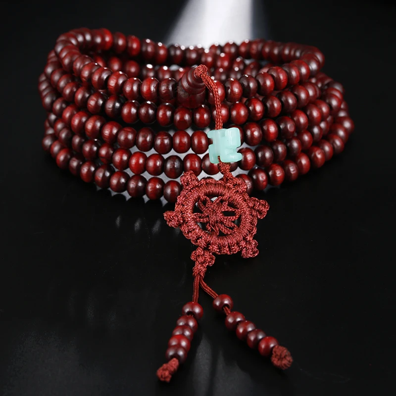 Высококачественные 6 мм натуральные буддийские бусы из сандалового дерева Будда