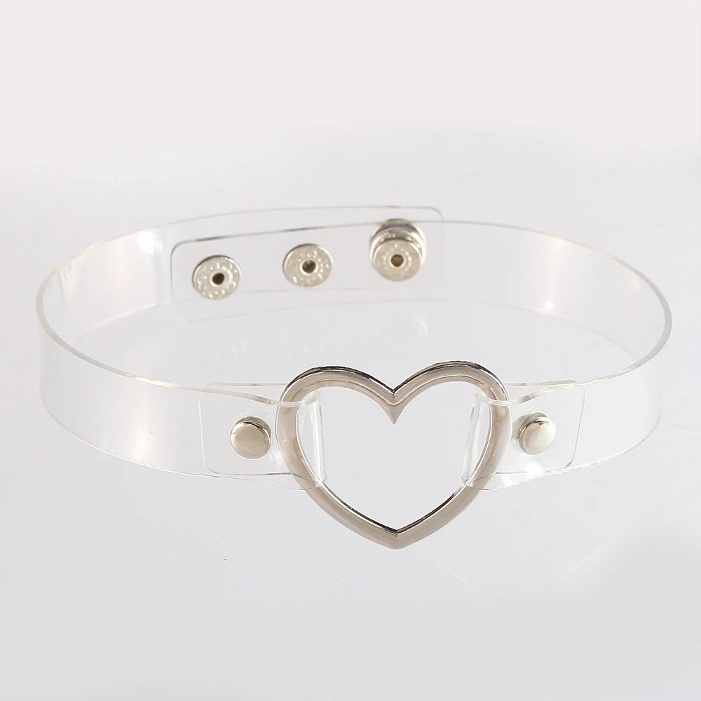 Новое ожерелье чокер из искусственной кожи с сердечком в стиле Харадзюку панк