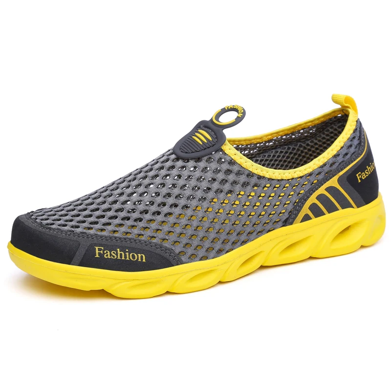 Men Casual Shoes Summer Fashion Men's Breathable Slip On Mesh Soft Comfortable Size 45 | Обувь