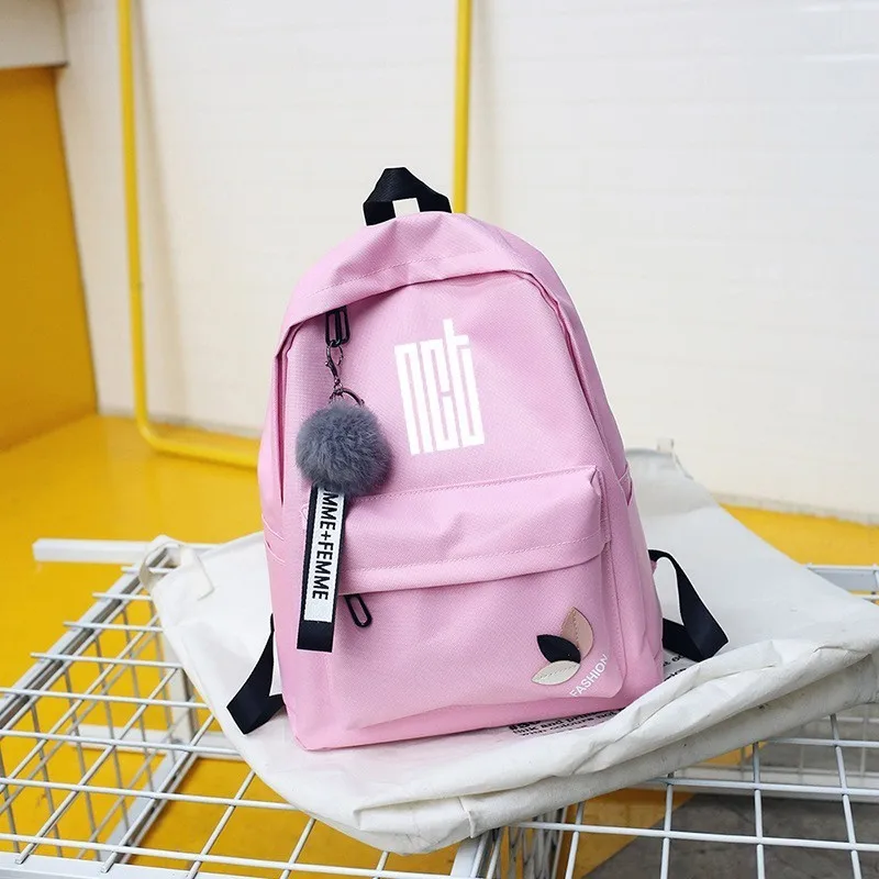bts6 Новые модные черные розовые женские парусиновые рюкзаки Twice Exo Monsta X Wanna One, женская школьная сумка для девочек-подростков, Sac A Dos - Цвет: bts6