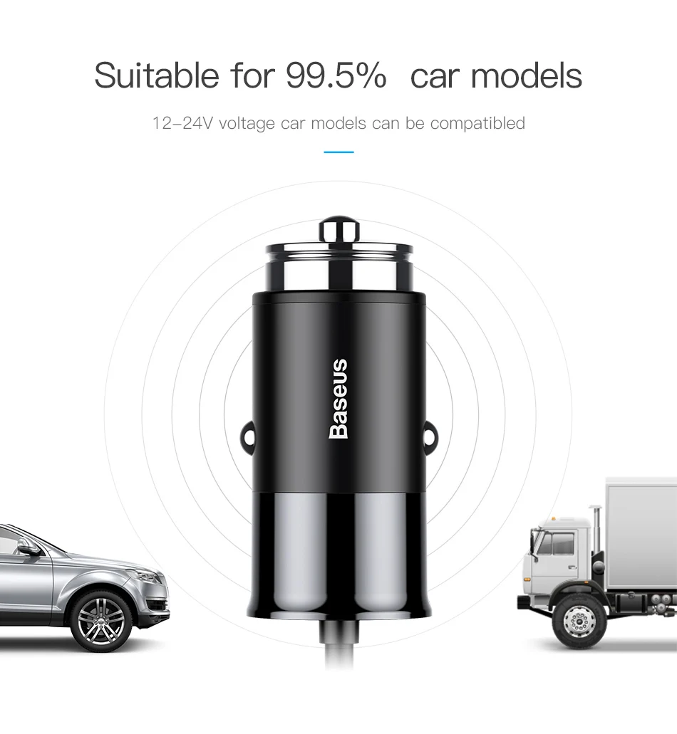 Baseus 4 USB быстрое автомобильное зарядное устройство для iPhone, iPad, samsung, планшета, зарядное устройство для мобильного телефона, 5 В, 5,5 А, автомобильное USB зарядное устройство, адаптер, автомобильное зарядное устройство