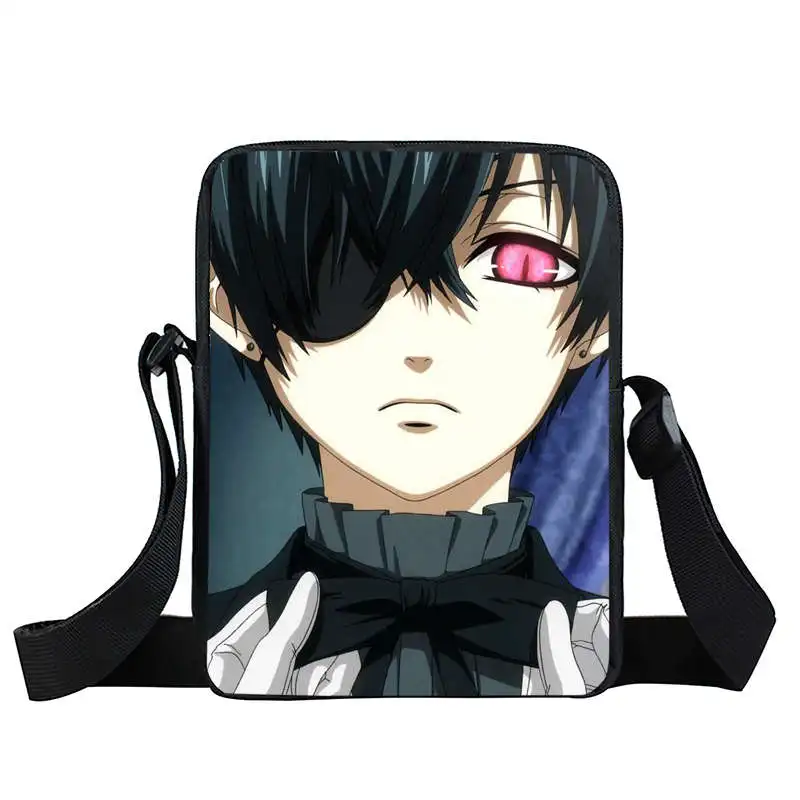 xkb hzs23 Аниме Черный дворецкий мини сумка для подростков Kuroshitsuji Ciel Sebastian Черный Дворецкий девочек сумки через плечо Детская сумка на плечо - Цвет: xkb hzs23