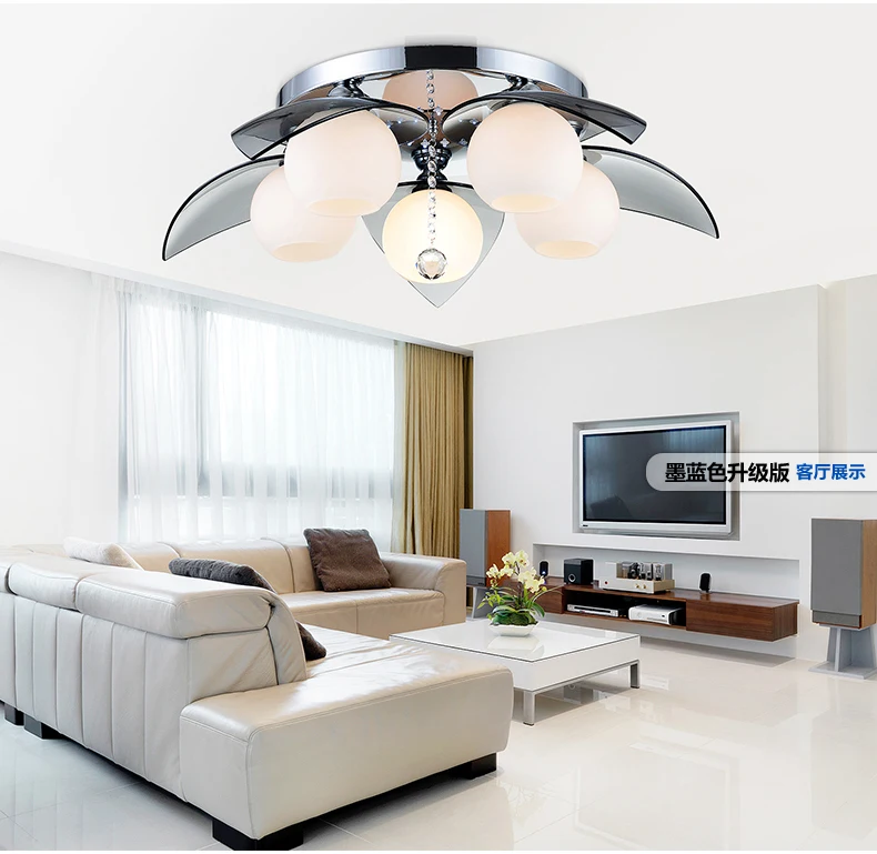 Светодиодная лампа e27 из железа и хрусталя в скандинавском стиле светодиодный