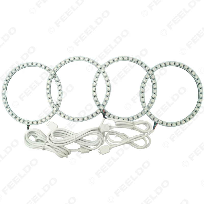 FEELDO COLORFUL 5050 RGB LED FLASH ANGEL EYES HALO RINGS For BMW 3 Series E46 (2Doors/ Convertible) 1999-2001 #FD4325 | Автомобили и