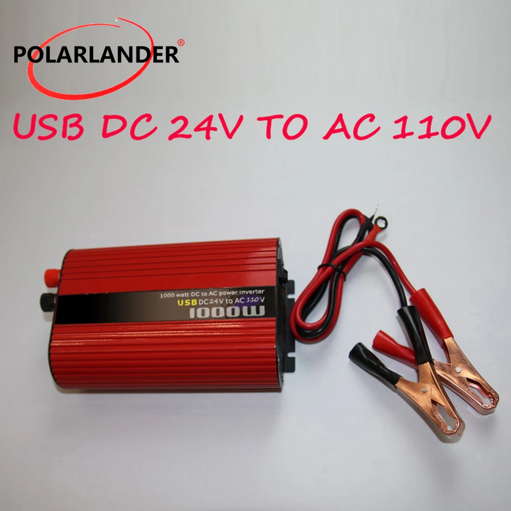 

Red Oval DC 12V to AC 110V/ Power Inverter Dual USB Universal Voltage DC 24V to AC 220V/ DC 24V to AC 110V/ Adapter
