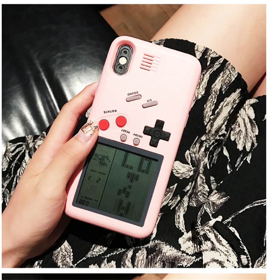 Ретро GB Gameboy Tetris чехлы для телефонов iPhone 6, 6s, 7, 8 Plus, мягкий ТПУ чехол для игровой консоли для iPhone X, XS, XR Max