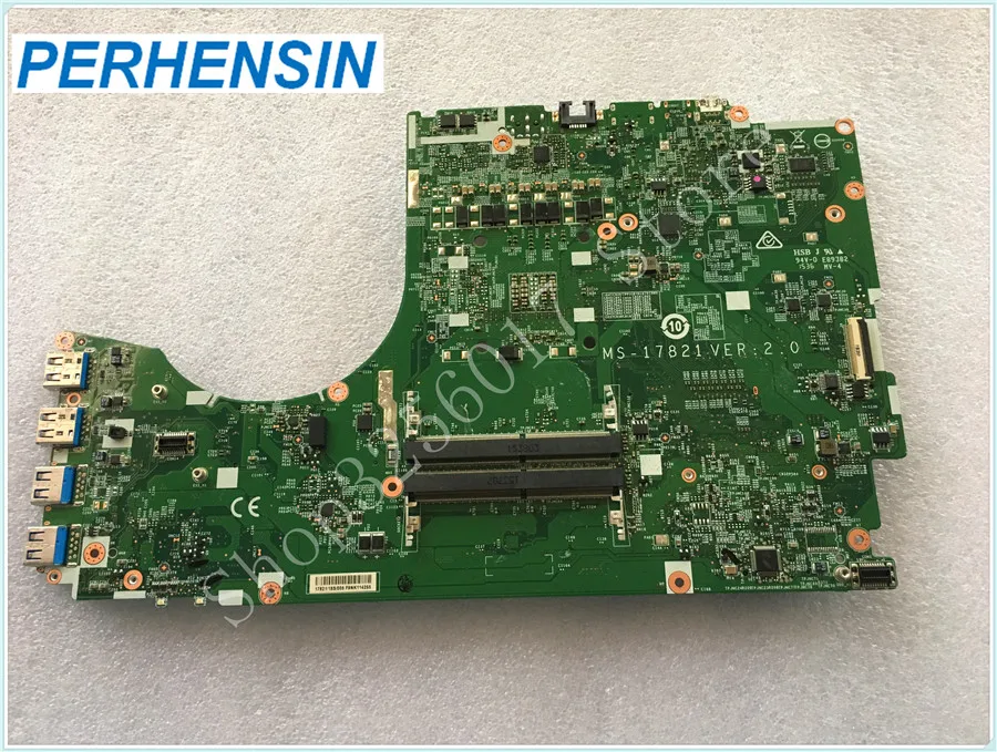

For MSI GT72 GT72S Laptop MOTHERBOARD i7-6700HQ SR2FQ MS-17821 REV 2.0 100% WORK PERFECTLY