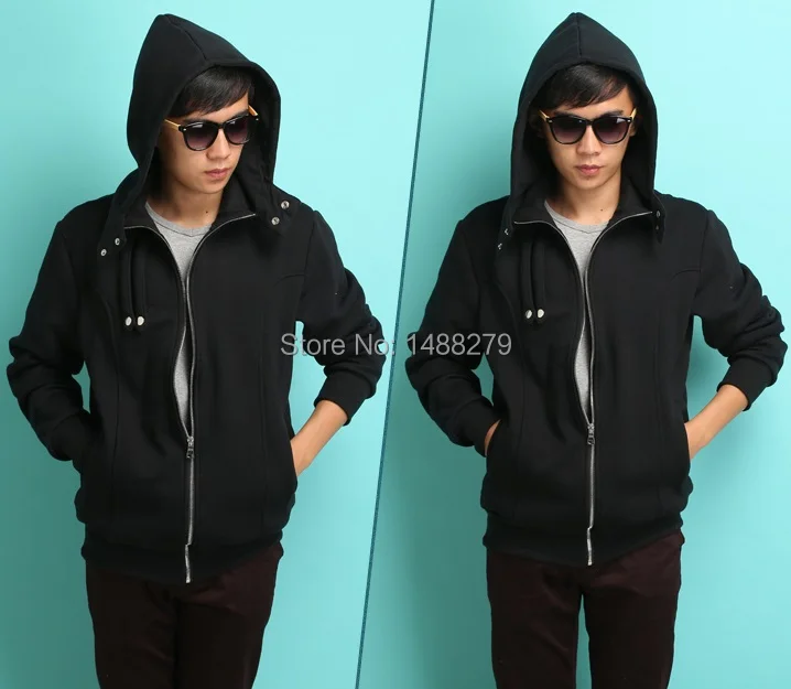 Аниме Токио вампиры Кен канеки унисекс хлопок флис черная толстовка с капюшоном