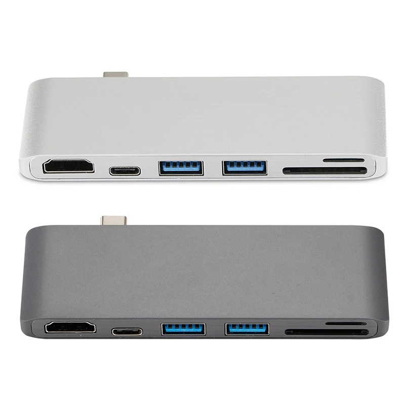 USB-C Алюминиевый USB C концентратор к HDMI 4k type 3 0 сплиттер адаптер TF Micro SD кард-ридер