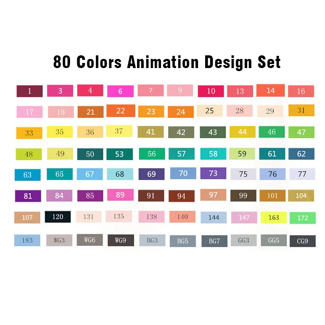 Touchfive 30/40/60/80 Colors Art Marker Set Alcohol Based Sketch Marker Pen For Drawing Manga Design Art Set Supplies - Цвет: 80 Animation Set