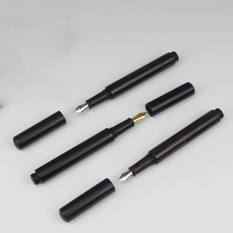 Бесплатная доставка креативная ручка авторучка из черного дерева ручной работы