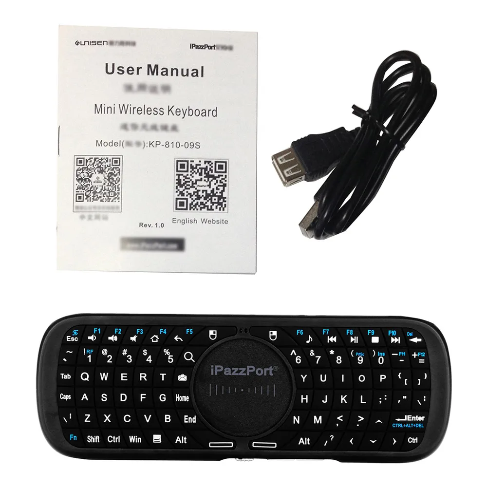 iPazzPort KP-810-09S 2.4GHz QWERTY Keyboard + Air Mouse Touchpad | Компьютеры и офис