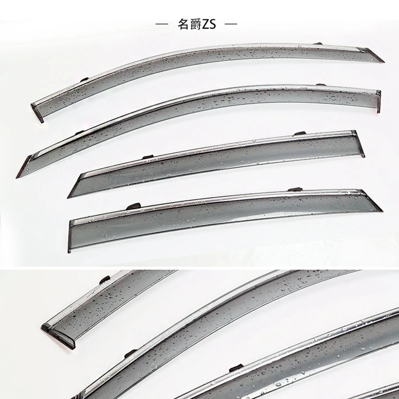 

4pcs/lot Car Styling Visors Sun Rain Shield window trim Stickers Awnings Shelters Window Covers For MG ZS 2018