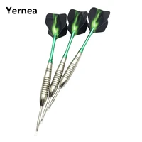 yernea new 3pcs steel pointed darts 22g professional throwing darts nickel plated silver dart barrel aluminum shafts flights