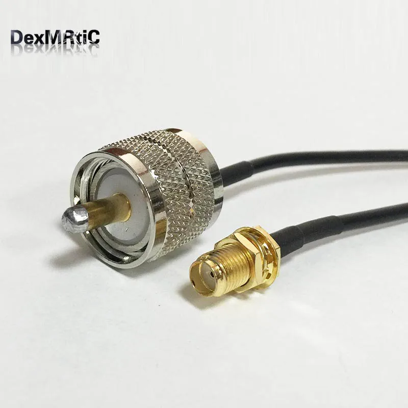 UHF штекер PL259 переключатель SMA гнездо Гайка RF коаксиальный кабель RG174 20 см " адаптер