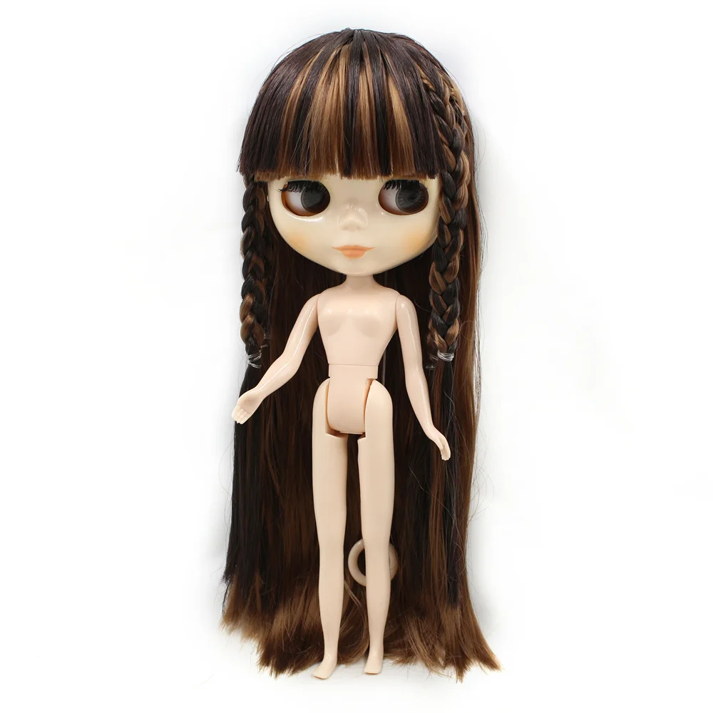 1/6 Blyth кукла с коричневыми микс волос с челкой белая кожа blyth нормальное тело nede кукла DIY модные игрушки No.280BL9158/0312 - Цвет: Normal body