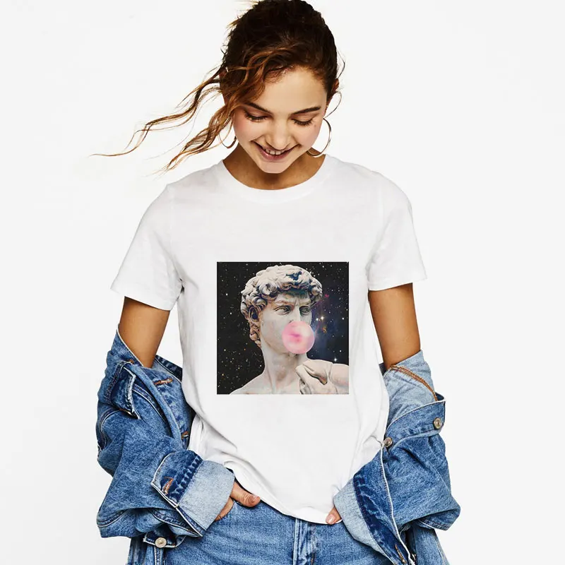 Женская футболка с рисунком Ван Гога изображением картины маслом Давида