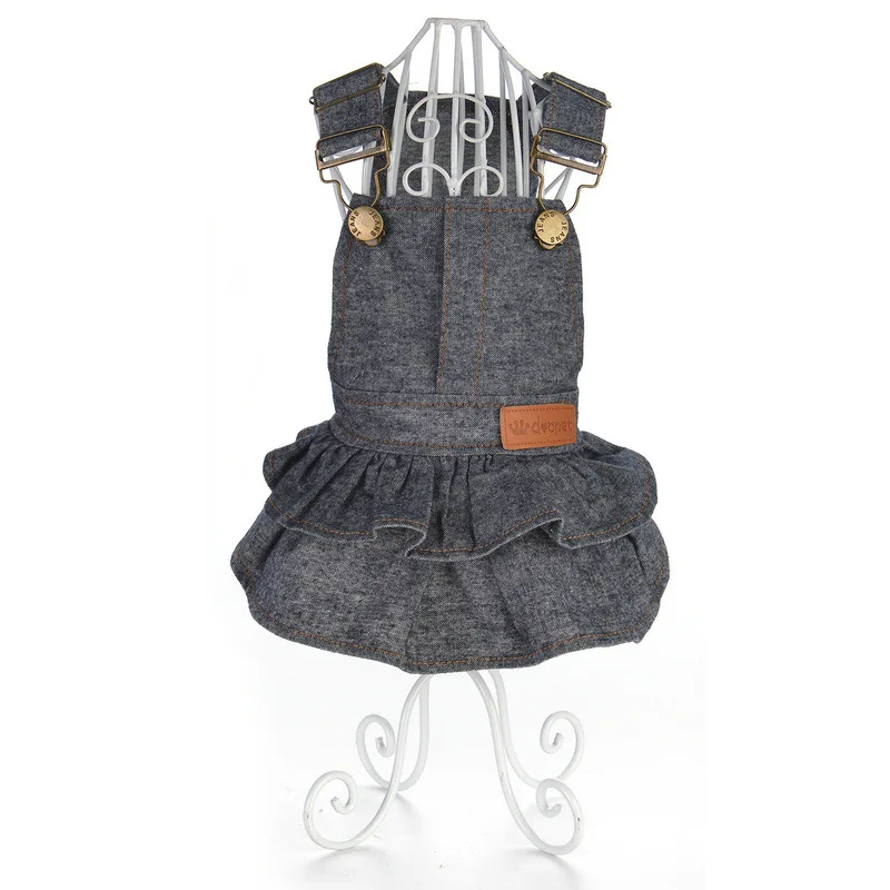 2019 джинсовое платье для собак летняя одежда модная кошек джинсовая юбка с