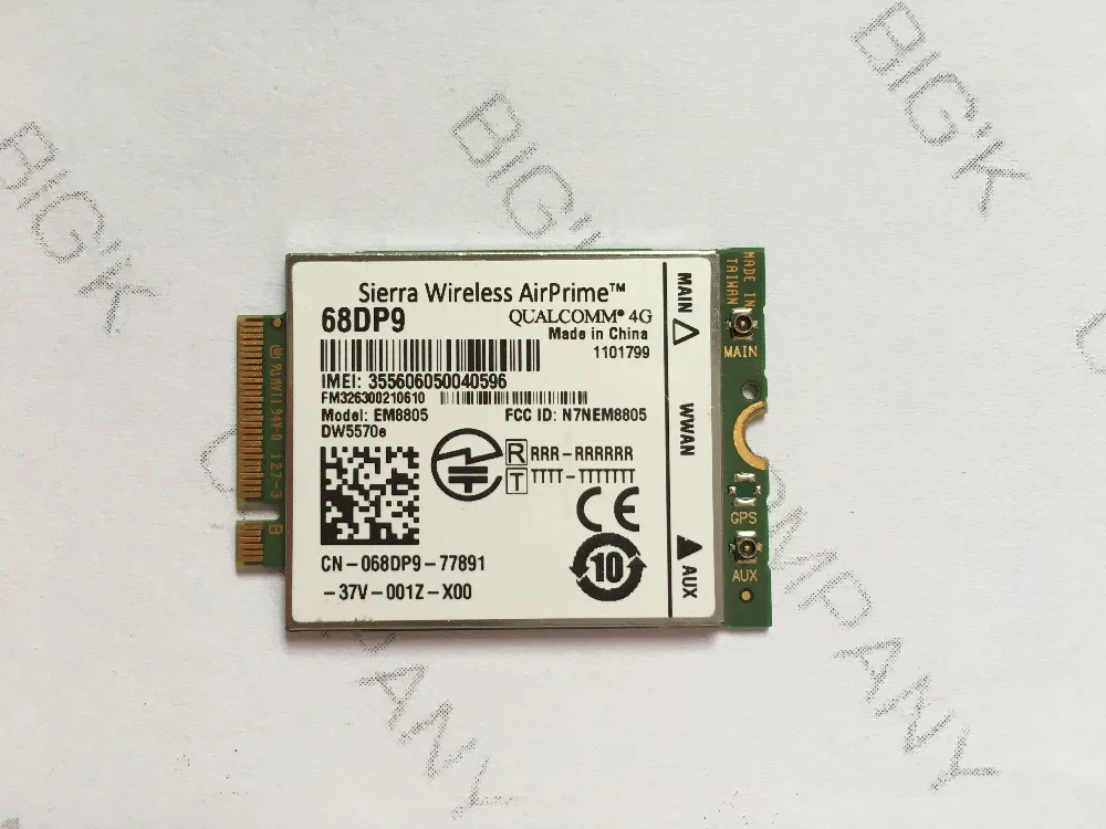 JINYSHI для 68DP9 + 2 шт NGFF M.2 IPEX4 антенна 3G карта Dell Venue 8 и 11 Pro # EM8805 WWAN-HSPA DW5570 | Компьютеры