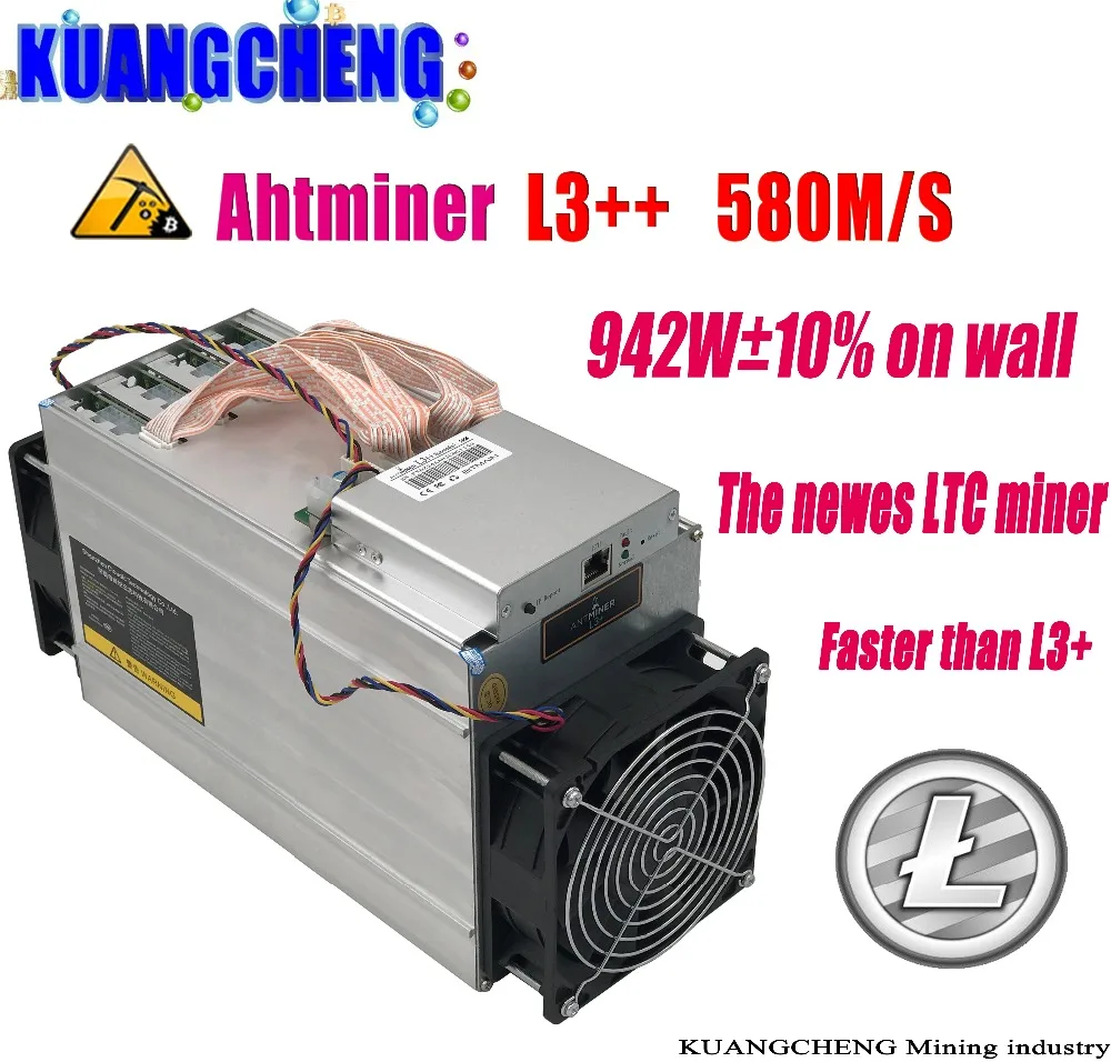 Обновленная версия ANTMINER L3 ++ LTC 580M 942W на стене scrypt miner Mining. Доставка 48 часов. Лучше