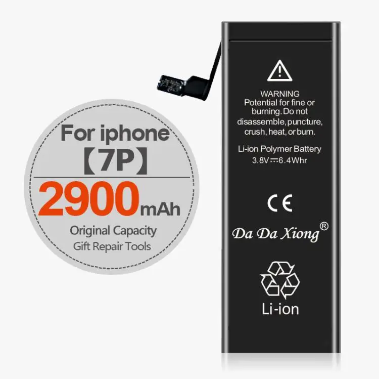 Для iPhone 7 7plus 7plus, Оригинальная батарея для мобильного телефона, батарея большой емкости, сменная батарея, аккумулятор для iPhone7 7p - Цвет: 2900mAh For iP 7Plus