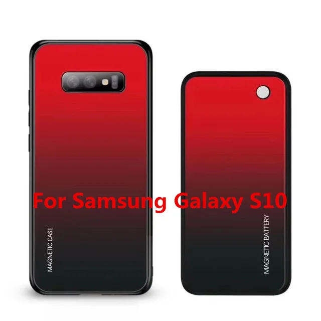 Red For Galaxy S10 5000 мАч для samsung Galaxy S10 Plus S10e внешний аккумулятор зарядное устройство для samsung Galaxy S10 беспроводной магнитный чехол для зарядного устройства - Цвет: Red For Galaxy S10