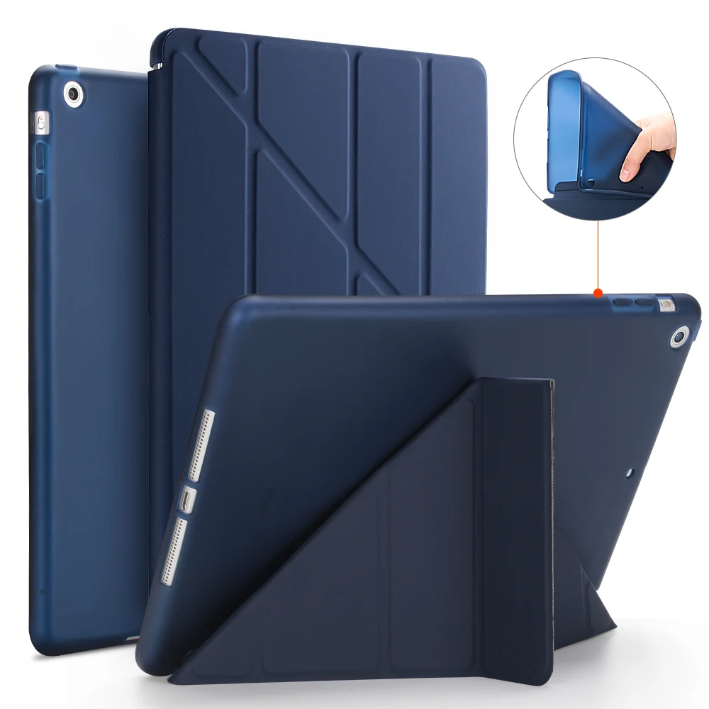 Case for iPad Air 5 PU Leather Full with TPU Soft Back Multi-Fold Smart Cover 1 A1474 A1475 A1476 | Компьютеры и офис