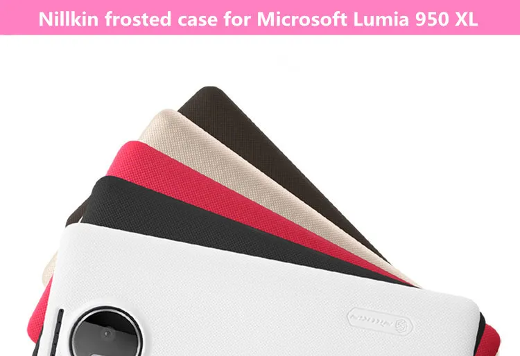 В наличии Nillkin супер матовый экран чехол для Microsoft Lumia 950 XL жесткий включают экрана