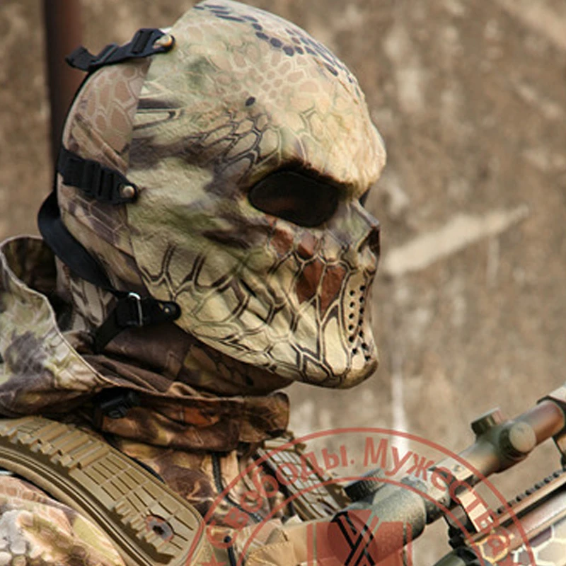3D Devil Защитная Тактическая Военная маска с рисунком питона защитная для лица