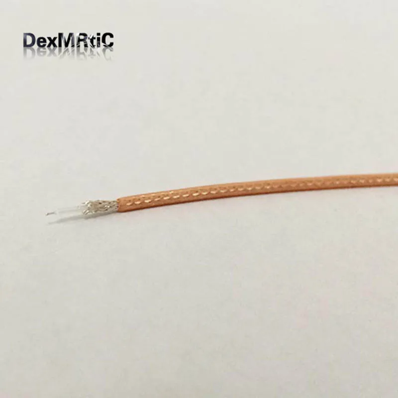 1 метр RG178 высокая температура коричневый прозрачный OD1.8 RF коаксиальный кабель 100