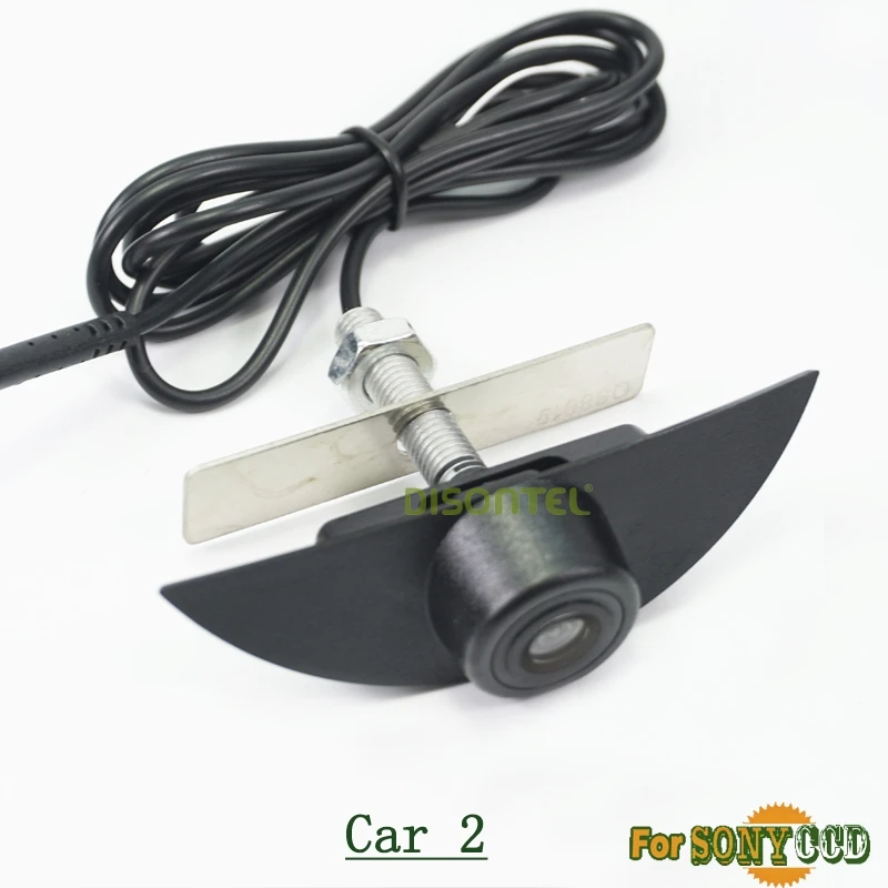 Car 2 wire sonyccd DISONTEL водонепроницаемый провод CCD Sonyccd HD Вид спереди Логотип парковочная камера для Nissan Qashqai/для Volvo - Название цвета: Car 2 wire sonyccd