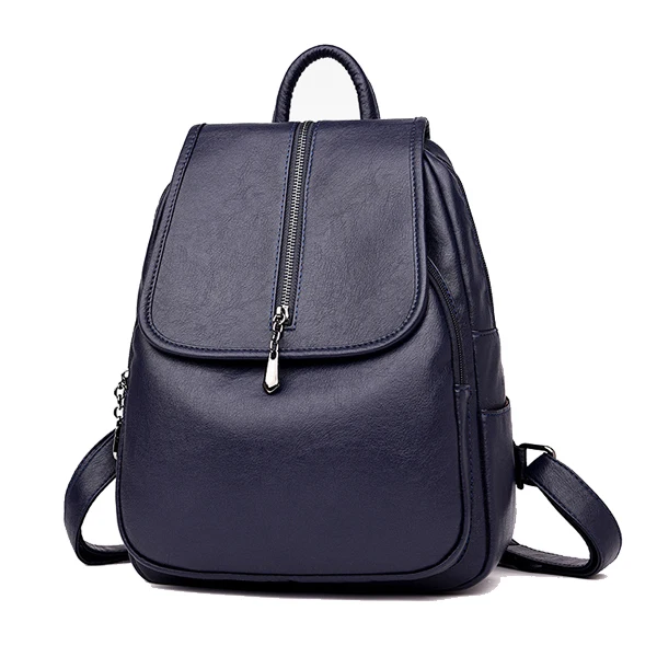 ALCEVR женский рюкзак, женский рюкзак для отдыха, кожаный Mochila Escolar, винтажные сумки для женщин, женские рюкзаки, модный рюкзак - Цвет: Blue