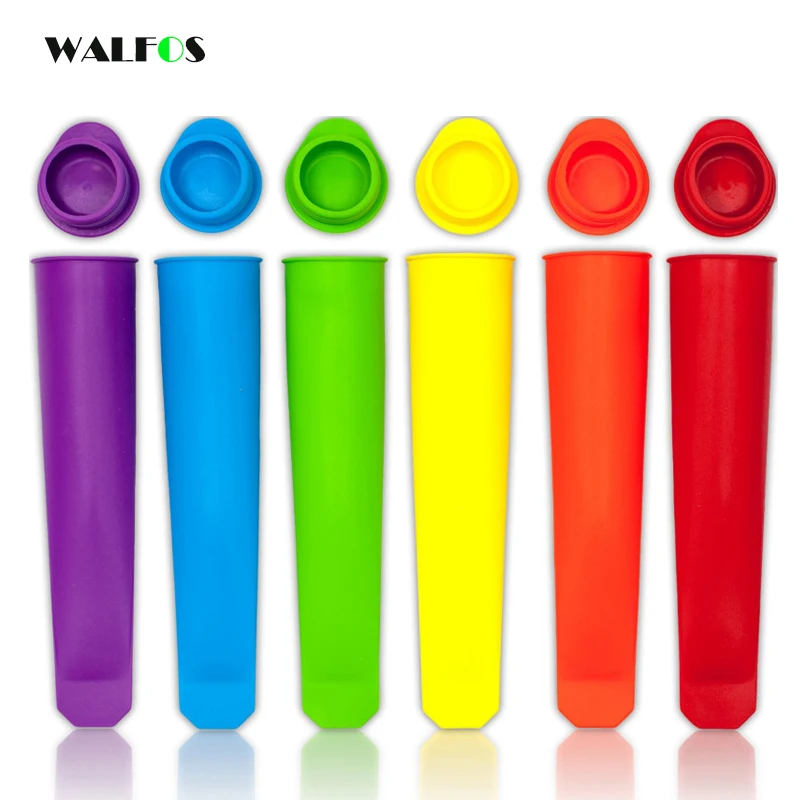 Walfos пищевой силиконовые формы мороженого для фруктового льда Popsicle чайник держатель мультфильм DIY ледяной Плесень Popsicle Щупы для мангала