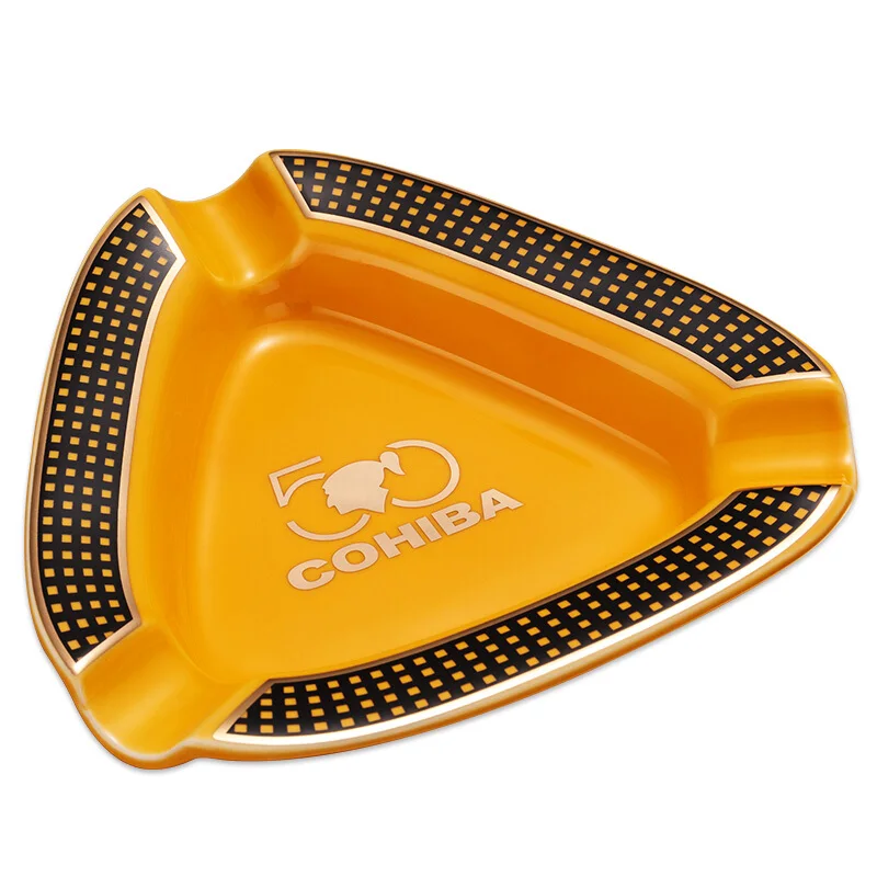 COHIBA пепельница для сигар Роскошные Большие пепельницы 3 сигары держатель для отдыха керамический пепельница для сигарет аксессуары для курения Cenicero для сигар