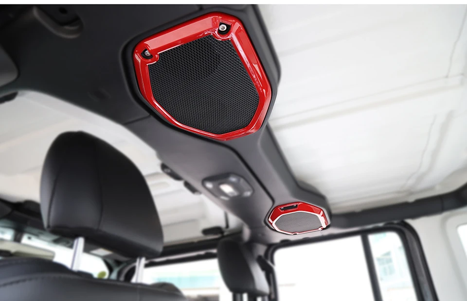 SHINEKA интерьерные молдинги для Jeep Wrangler jl крыша динамик decleration кольцо автомобильная Наклейка ABS для Jeep Wrangler jl