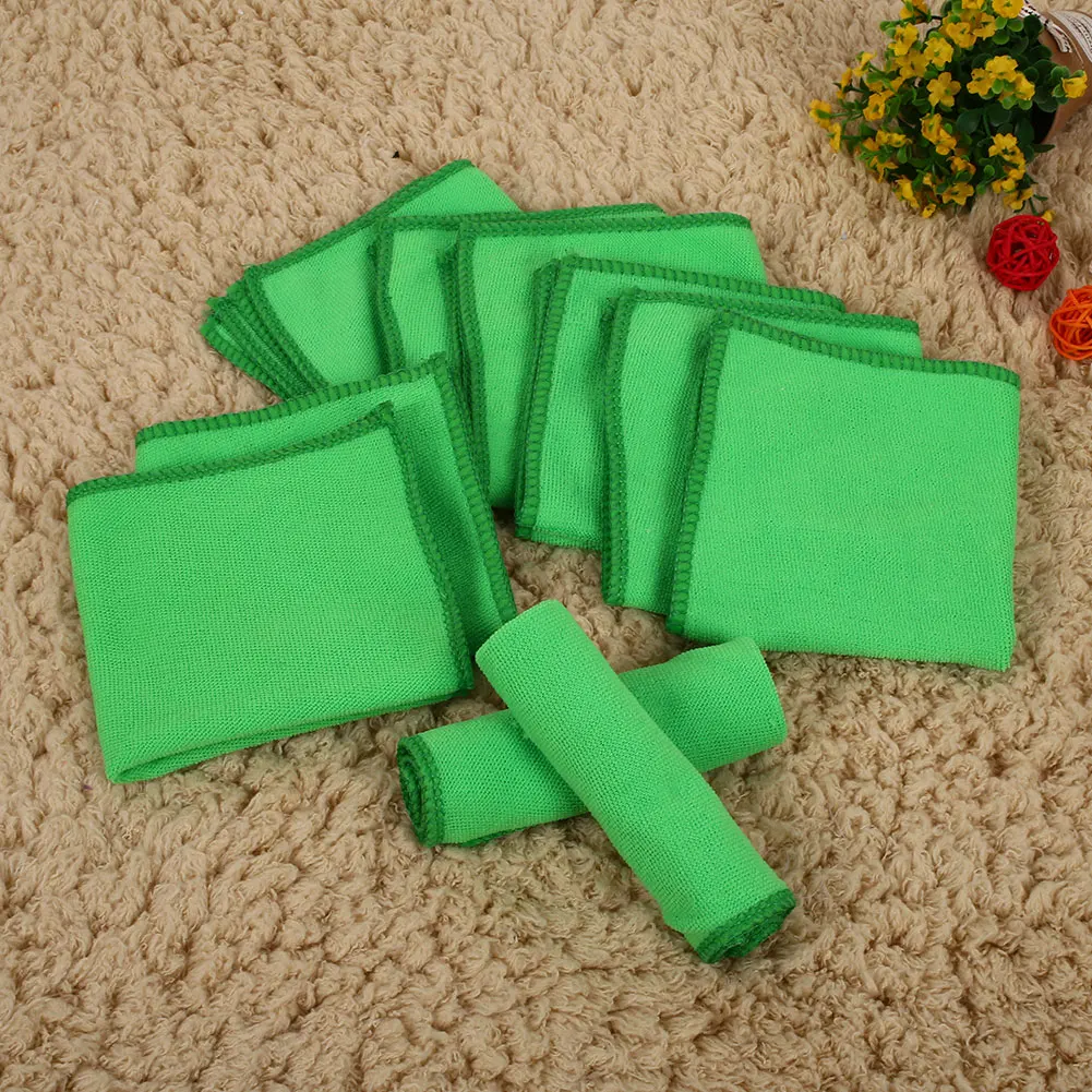 Шт. 10 шт. из микрофибры автомойка чистящее полотенце мягкий тряпка 25x25 см |