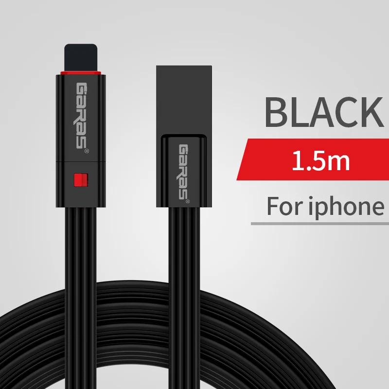 Reused for iPhone GARAS Reused USB Cable For iPhone/Micro USB/Type C Fast Charger Data Cable For iPhone/iPad/Xiaomi/Huawei Reusable USB Cable 1.5m - Цвет: Reused for iPhone