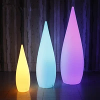 Creative remote control Floor lamp Water drop led night lamp Wedding road guide lamp remote control colorful rechargeable light