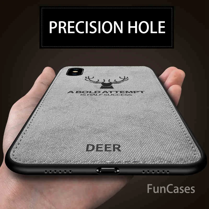Роскошные Рождество олень Ткань телефонные чехлы для iphone 7 8 6 6s плюс ультра тонкий