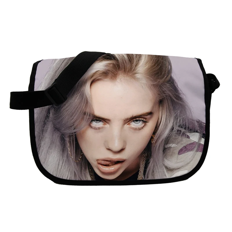 Billie Eilish сумка-мессенджер для мужчин и женщин, сумка через плечо для мальчиков и девочек, дорожные сумки на плечо, Детская маленькая сумка с клапаном, сумки через плечо