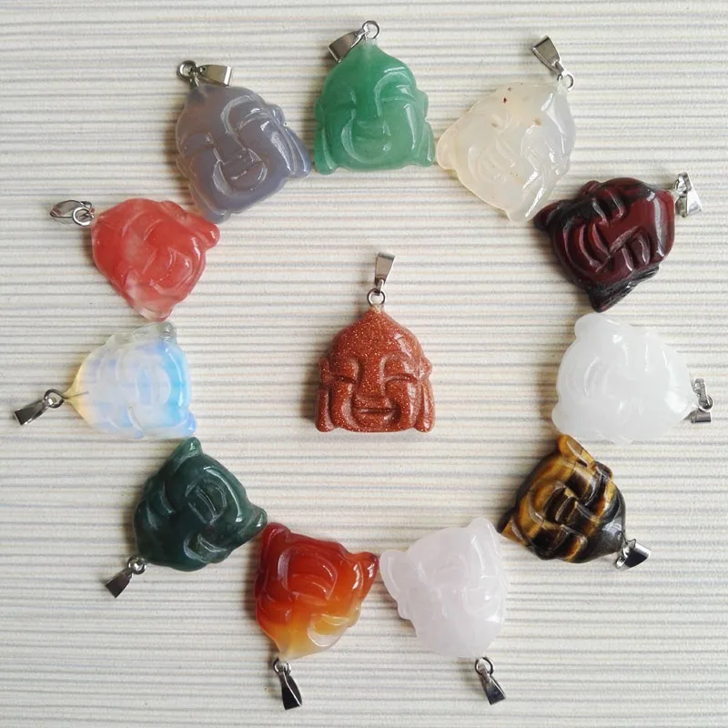 Оптовая продажа 2016 модные подвески из натурального резного камня в форме головы