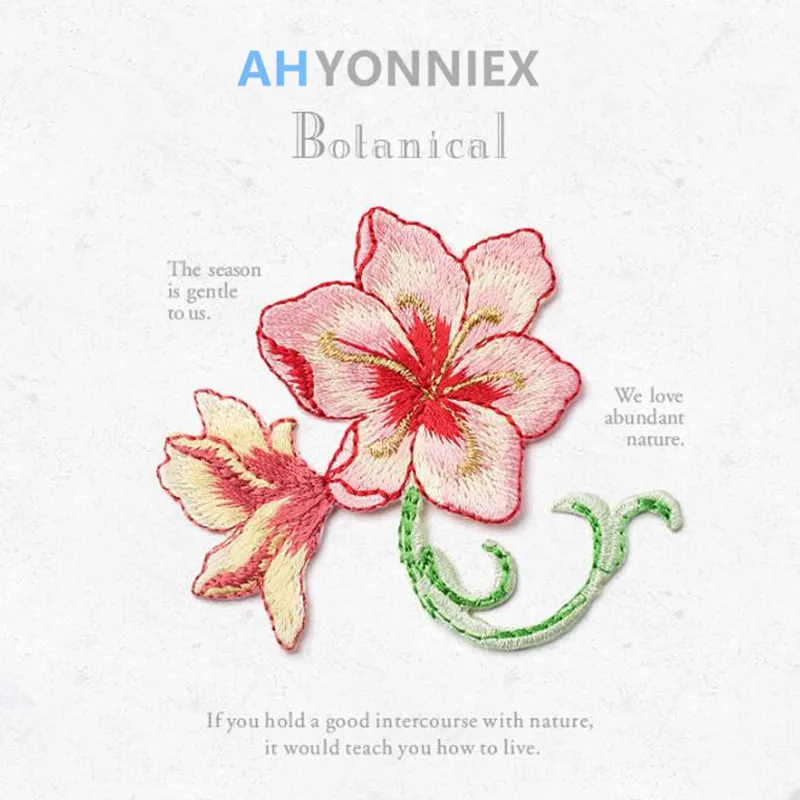 1 шт. изысканные маленькие вышитые железные нашивки в виде цветков розы для