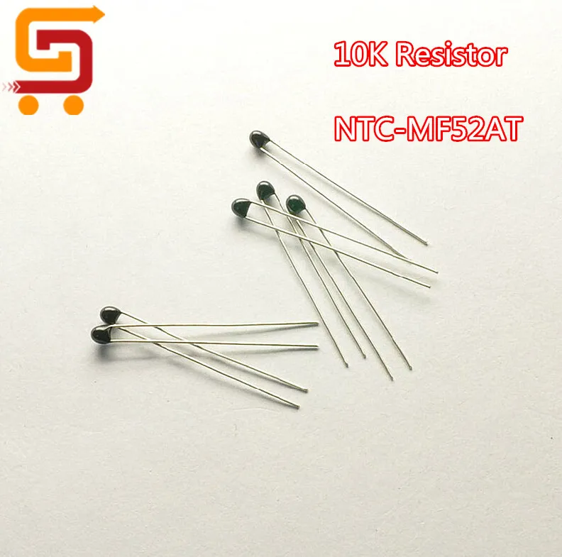 10шт. 10кОм бесплатная доставка! Терморезистор NTC модель MF52AT 10K +/ 1%|resistor 10k|resistor 10k